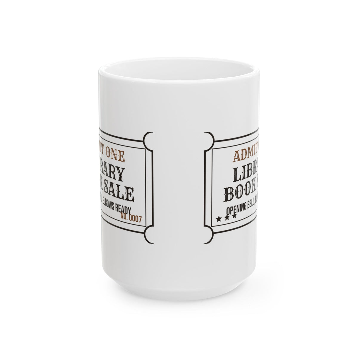 Funny Book Lover Coffee Mug Library Book Sale Elbows Ready For Readers