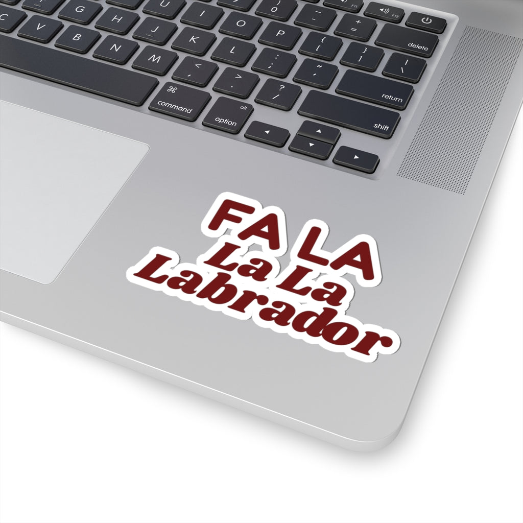 Funny Dog Christmas Sticker Fa La La La Labrador For Lab Owners