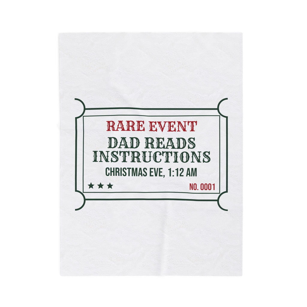 Funny Christmas Eve Dad Throw Blanket Dad Reads The Instructions