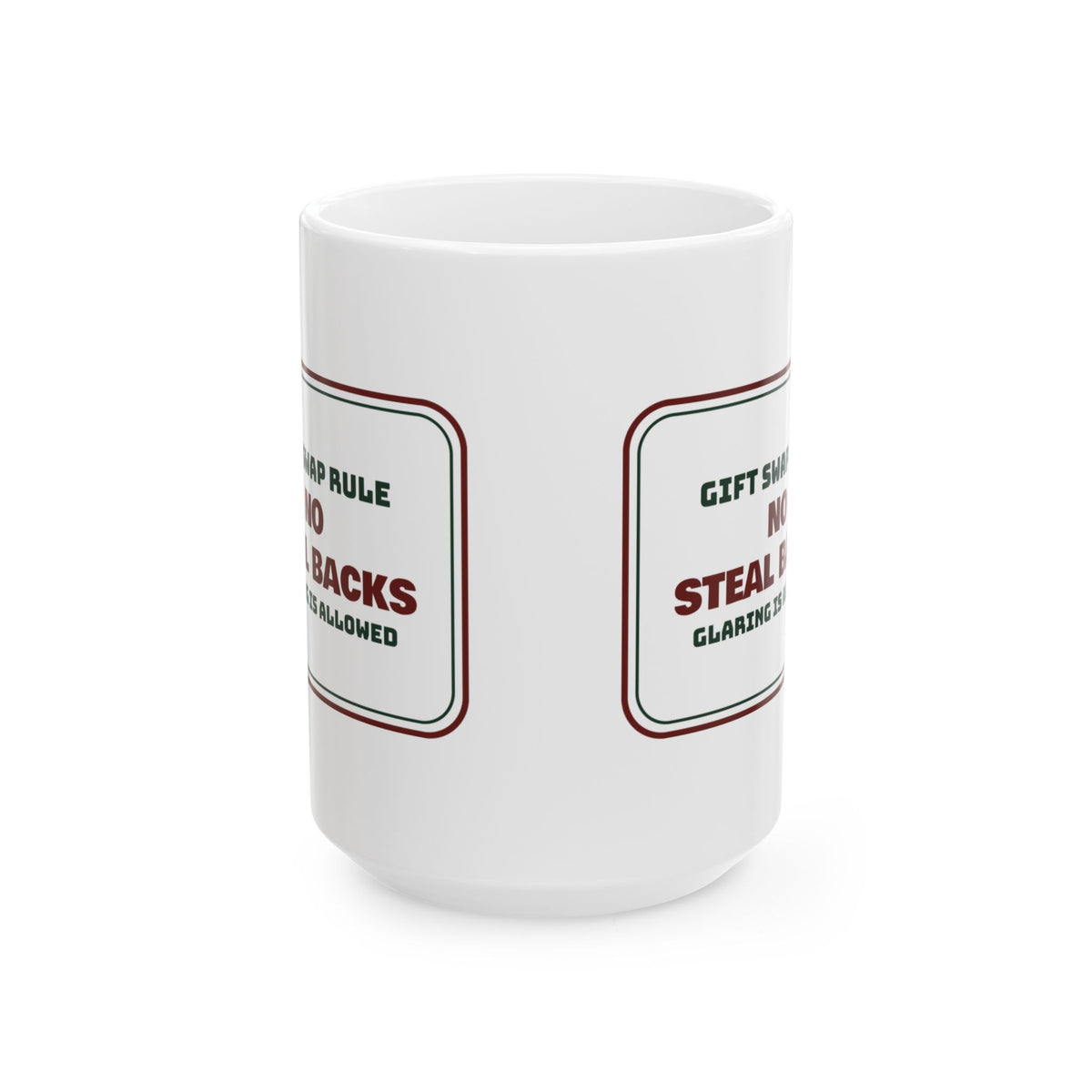 Funny White Elephant Coffee Mug No Steal Backs Glaring Is Allowed