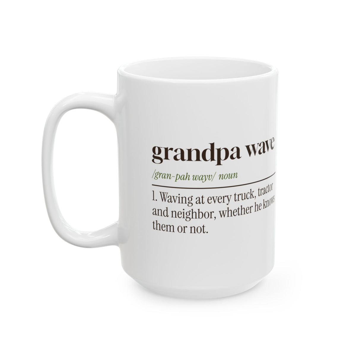 Funny Grandpa Father's Day Coffee Mug Grandpa Wave Dictionary