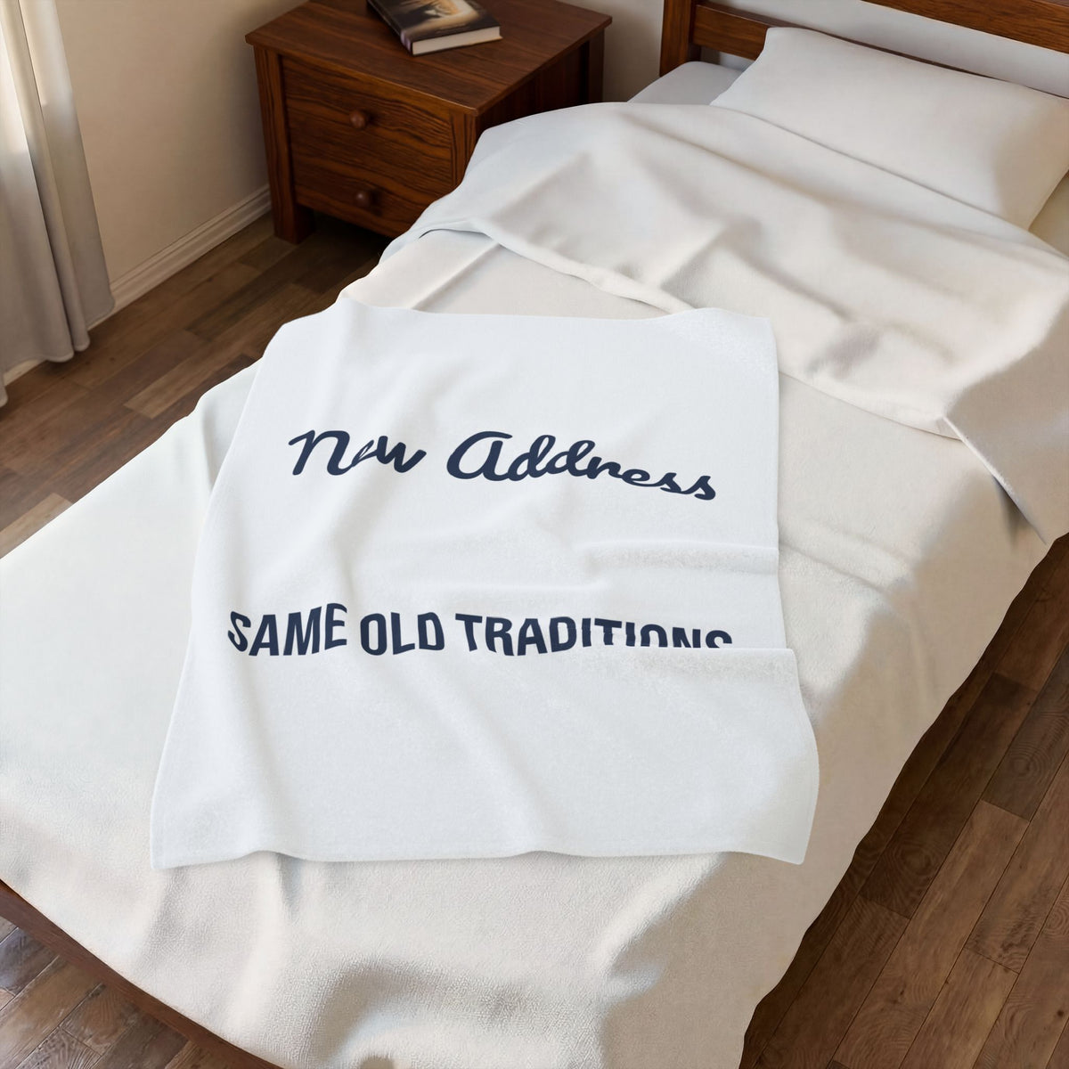 New Home Christmas Throw Blanket New Address Same Old Traditions
