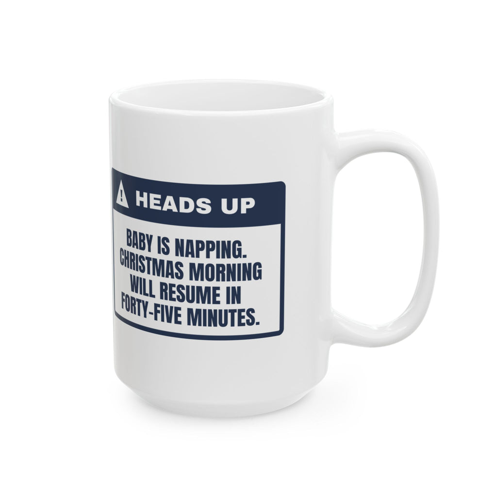 Funny Baby's First Christmas Coffee Mug Baby Is Napping Christmas Resumes