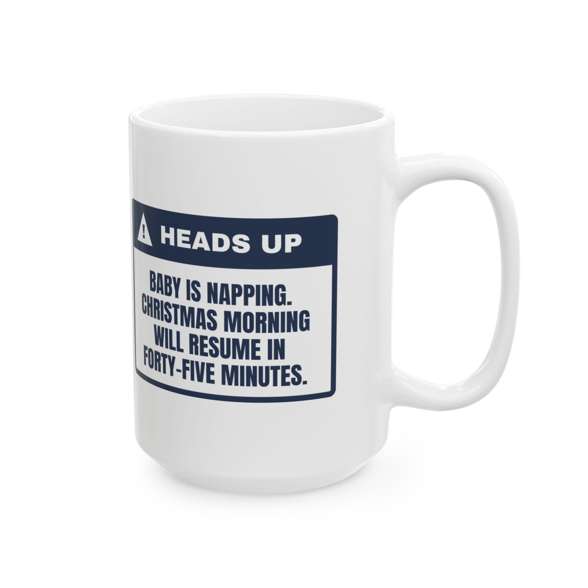 Funny Baby's First Christmas Coffee Mug Baby Is Napping Christmas Resumes