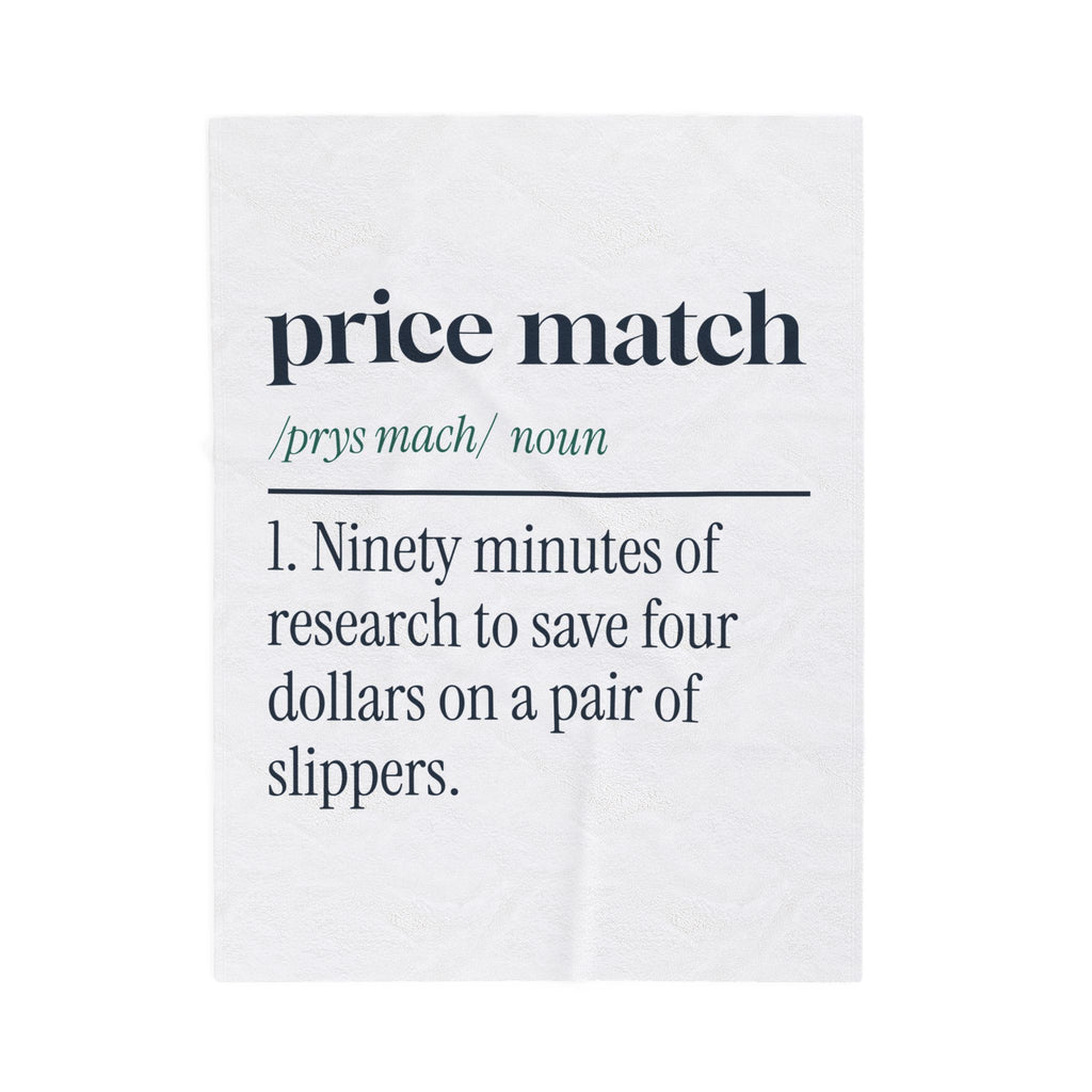 Funny Holiday Shopping Throw Blanket Price Match Definition Bargain Hunter