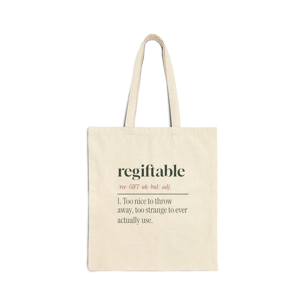 Funny White Elephant Tote Bag Regiftable Definition For Gift Swaps