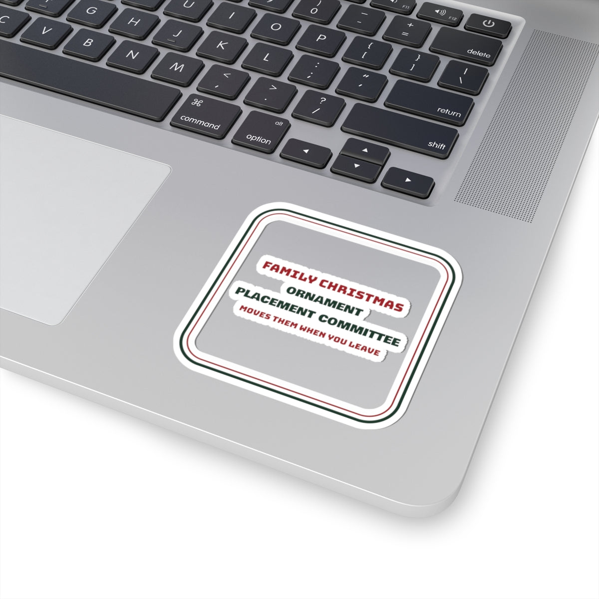 Funny Christmas Sticker Ornament Placement Committee For Mom