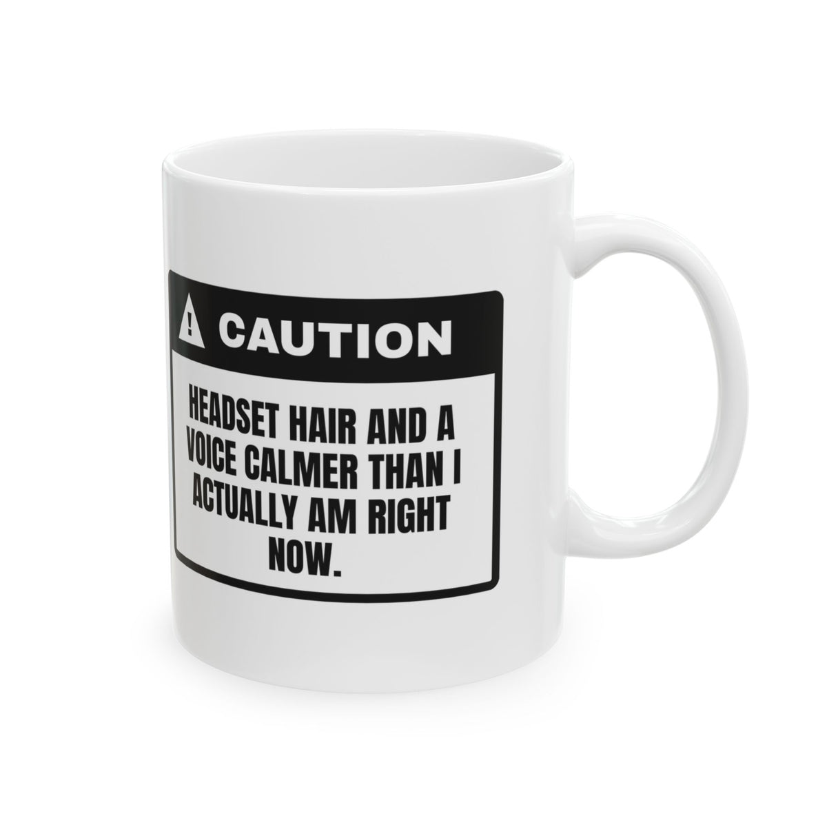 Funny Police Dispatcher Mug Headset Hair