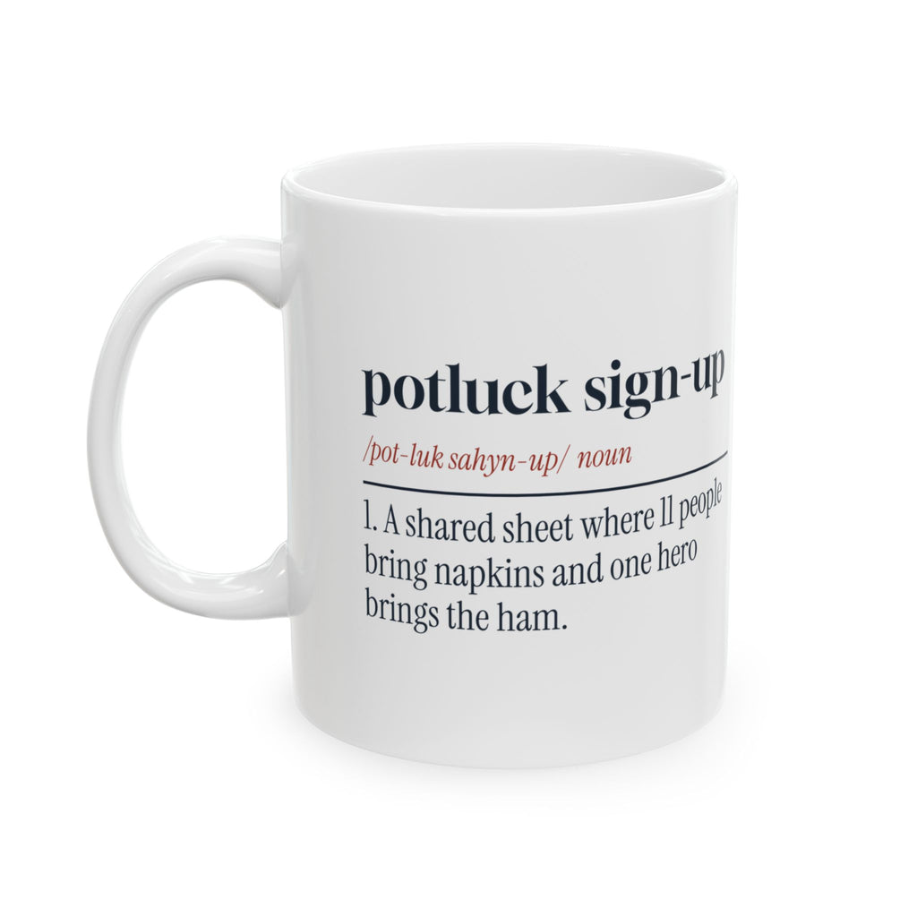 Funny Christmas Coworker Coffee Mug Potluck Sign-Up Definition