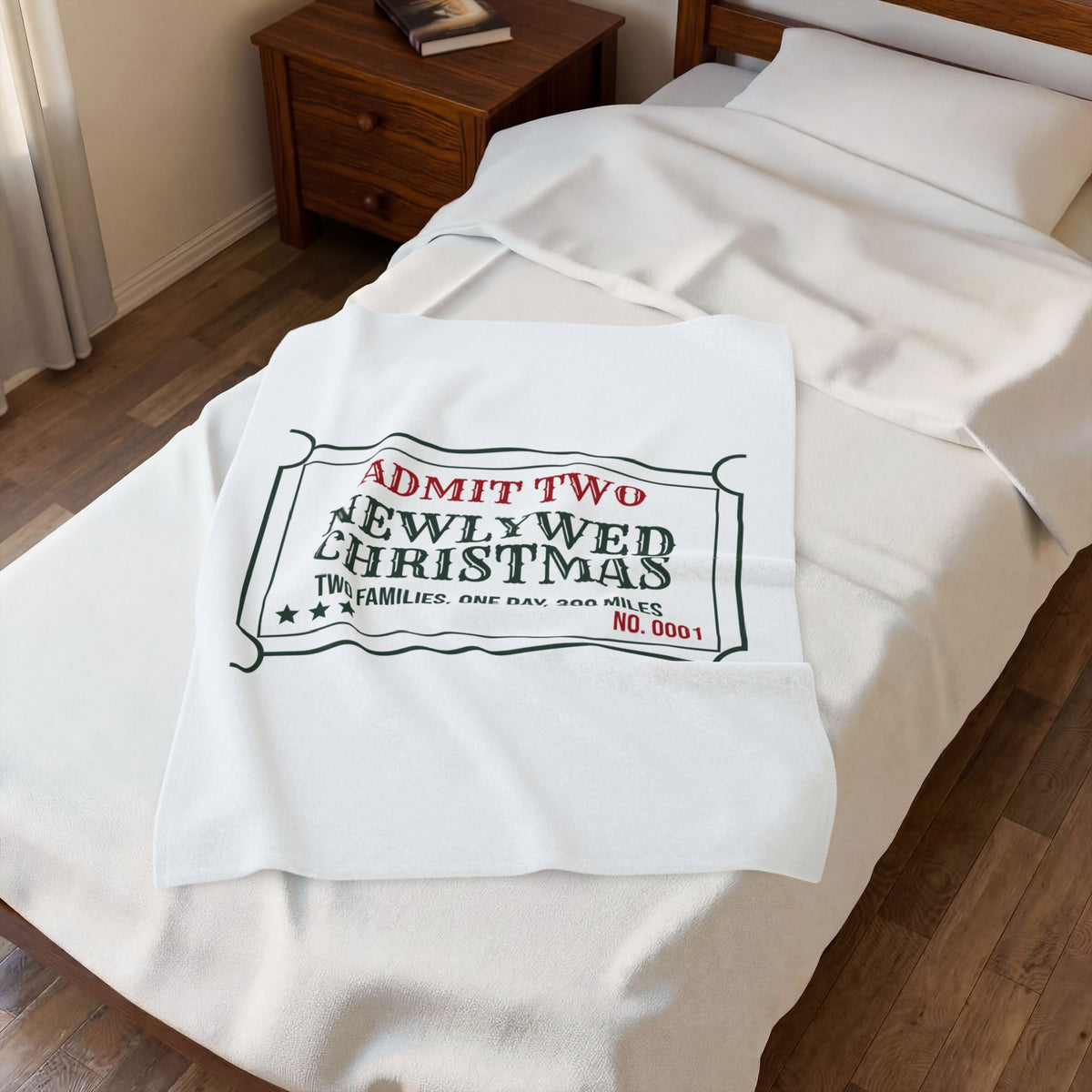 Funny Christmas Throw Blanket Newlywed Christmas Two Families One Day