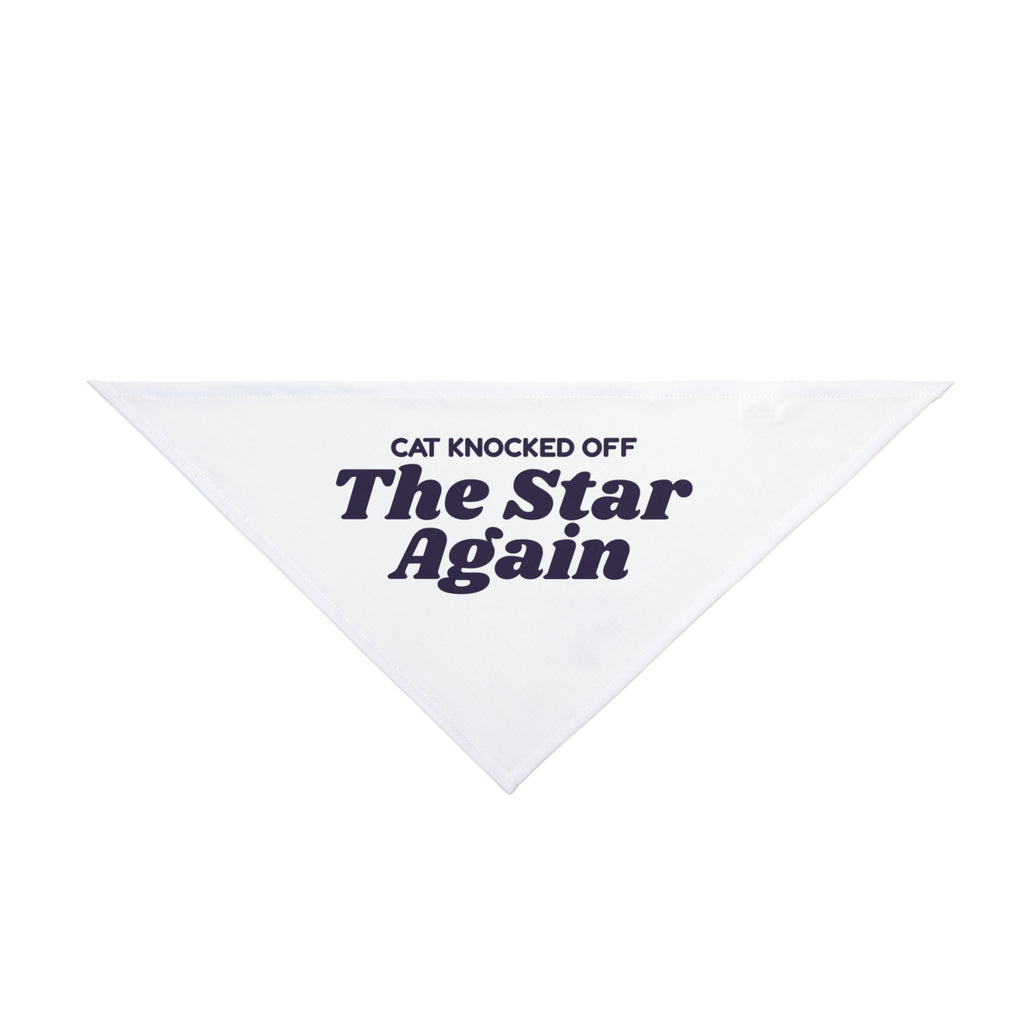 Funny Christmas Cat Dog Bandana Cat Knocked Off The Star Again