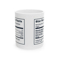 Funny Astronomy Mug Star Party Facts Nutrition Label