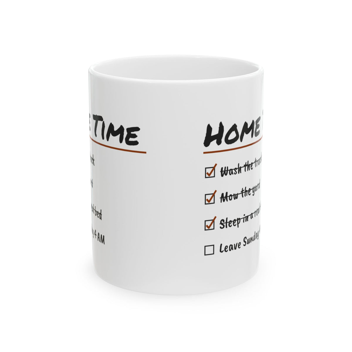 Funny Truck Driver Coffee Mug Sleep In A Real Bed Leave Sunday