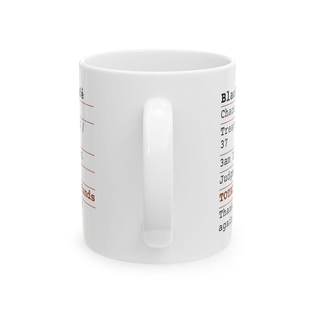 Funny Halloween Mug Black Cat Cafe Receipt For Cat Lovers