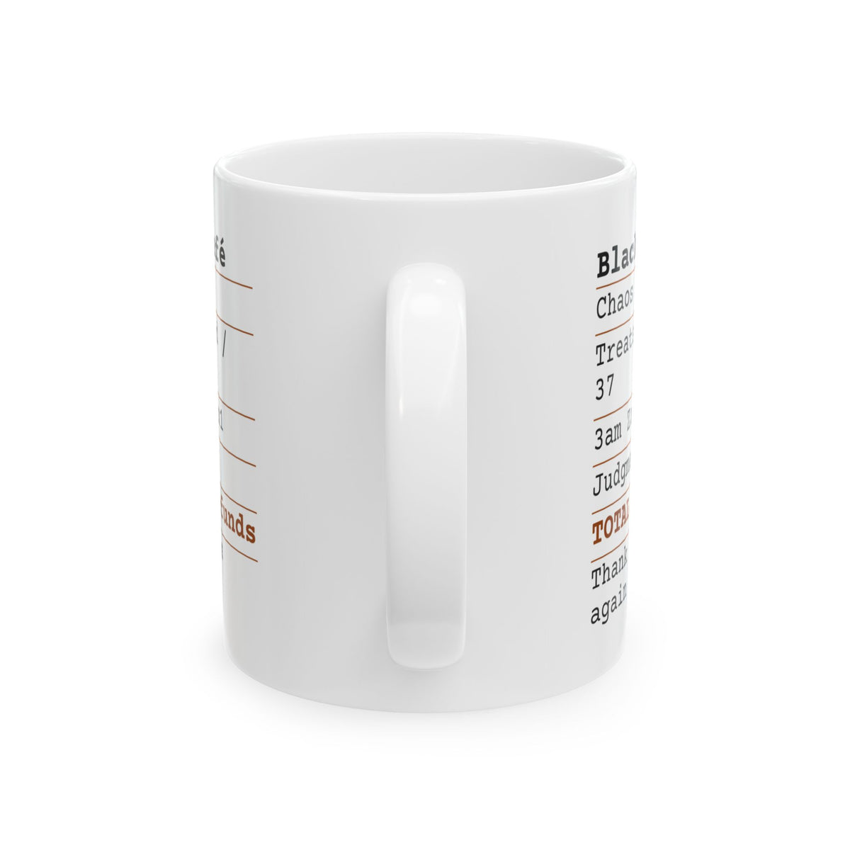 Funny Halloween Mug Black Cat Cafe Receipt For Cat Lovers