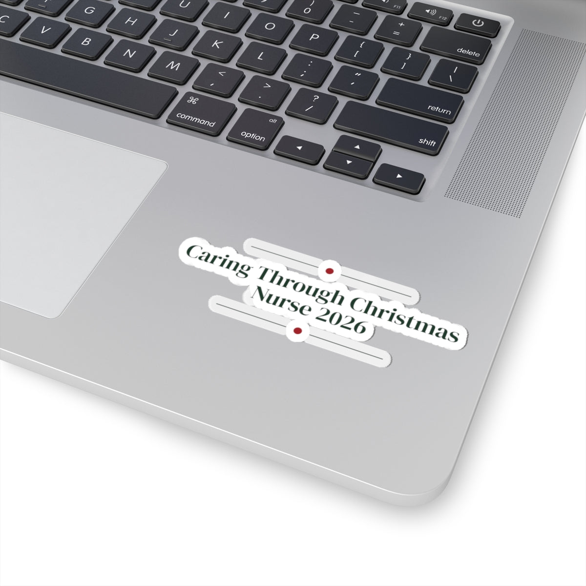 Christmas Nurse Sticker Caring Through Christmas 2026