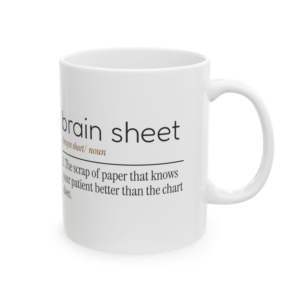 Funny Nurse Mug Brain Sheet Dictionary Definition