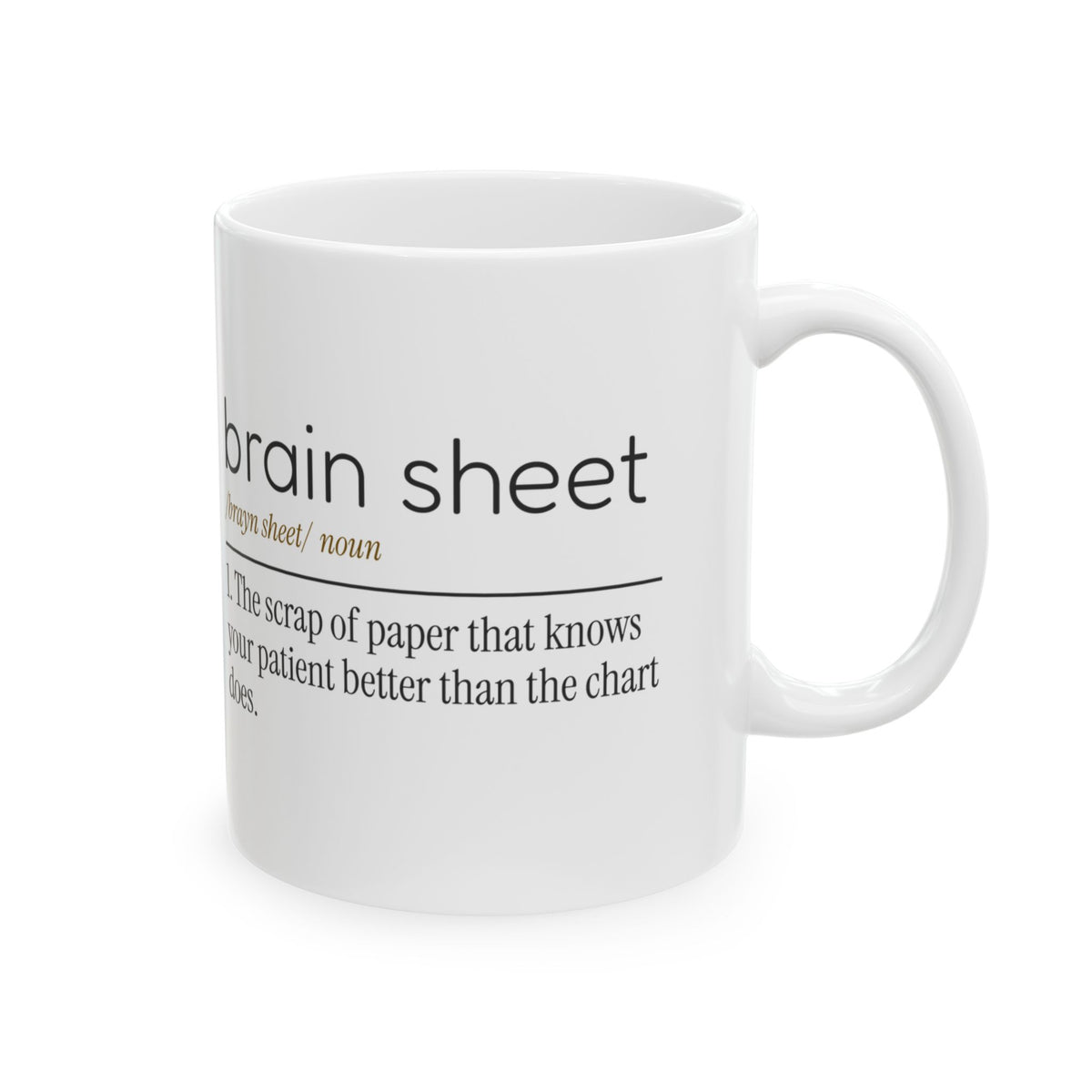 Funny Nurse Mug Brain Sheet Dictionary Definition