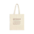 Funny Christmas Cat Tote Bag Purrnament Dictionary Definition