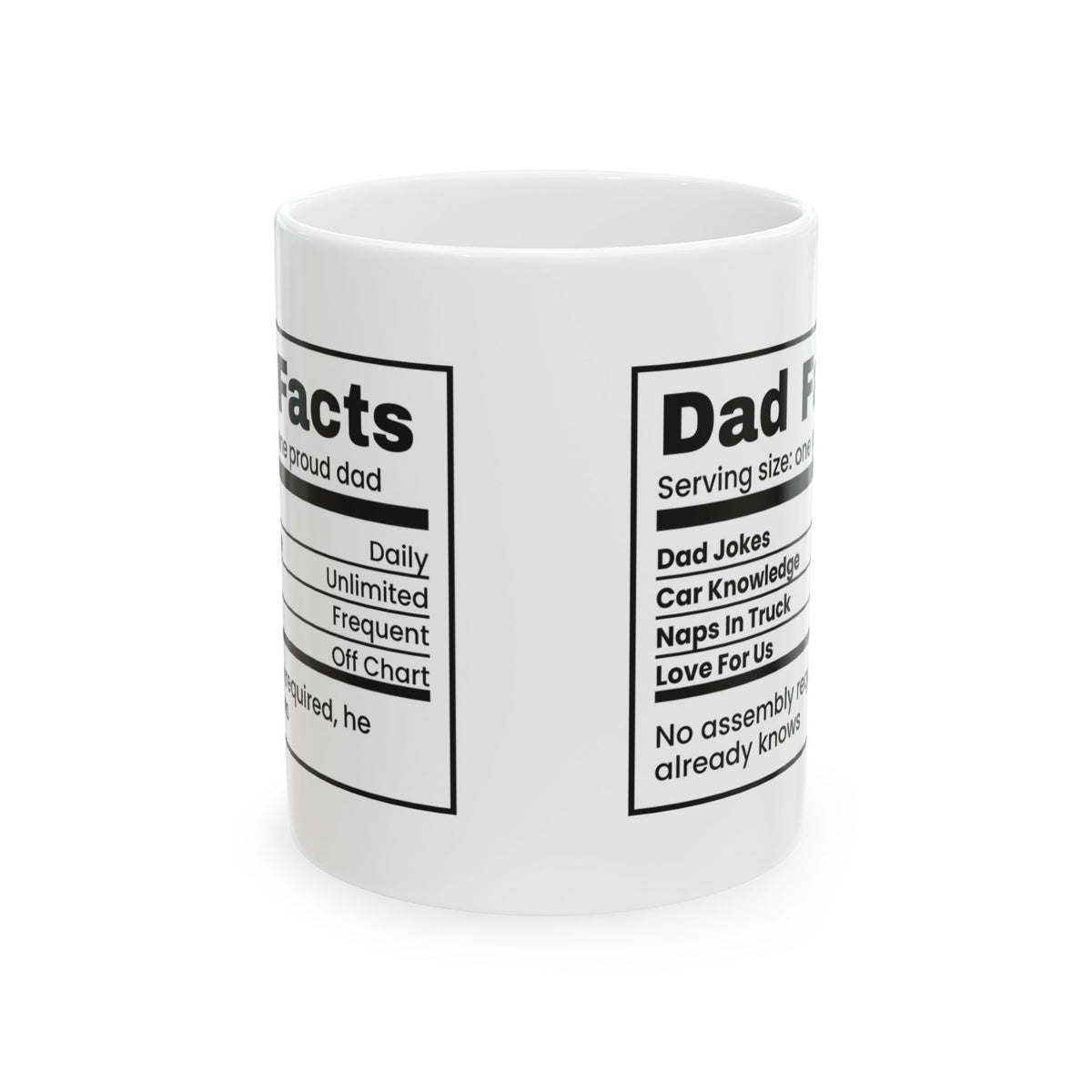 Dad Facts Unlimited Car Knowledge Coffee Mug For Dad