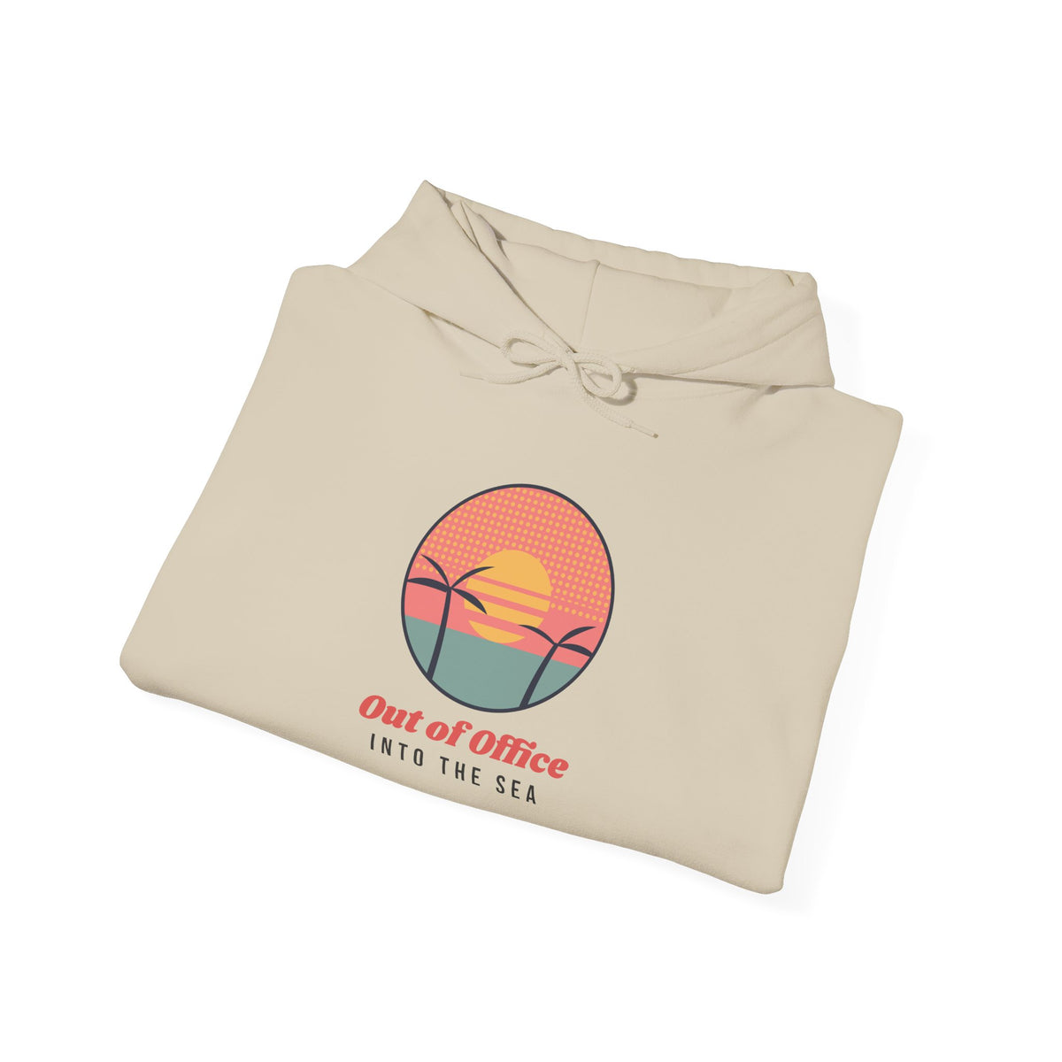 Retro Beach Hoodie Out Of Office Into The Sea