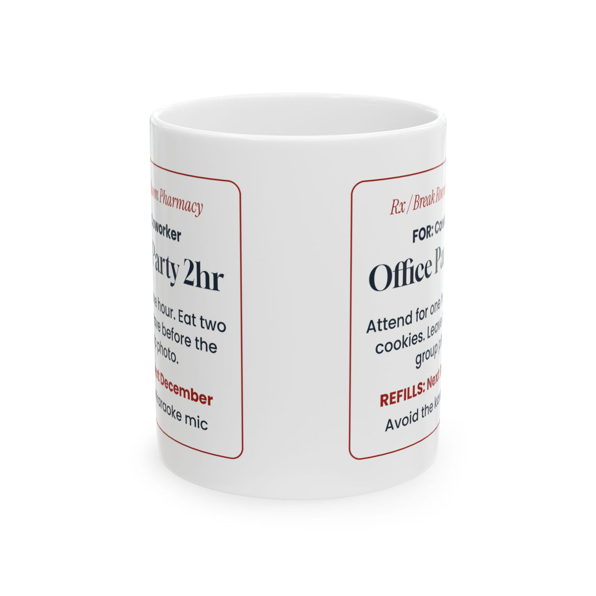 Funny Office Christmas Coffee Mug Office Party 2hr Prescription Coworker