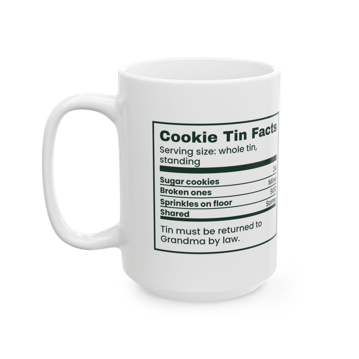 Funny Christmas Baking Coffee Mug Cookie Tin Facts For Bakers
