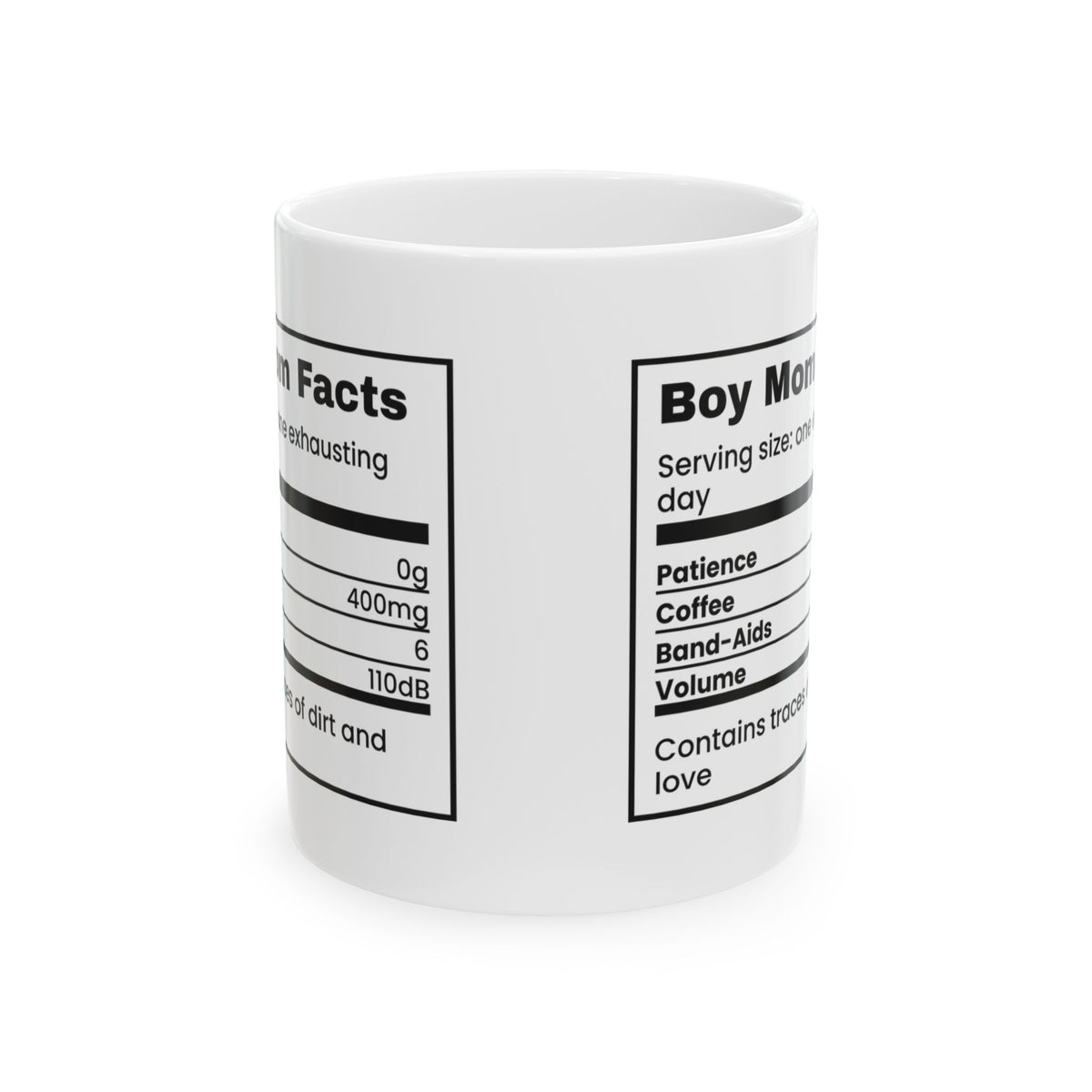 Boy Mom Coffee Mug Nutrition Facts Serving Size Today