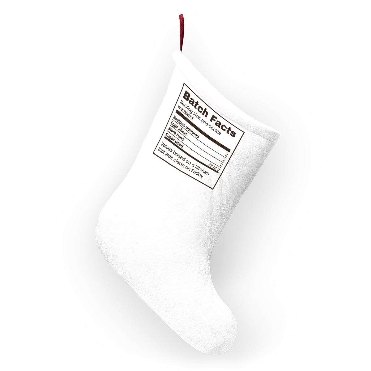 Funny Christmas Cookie Baking Christmas Stocking Batch Facts Nutrition