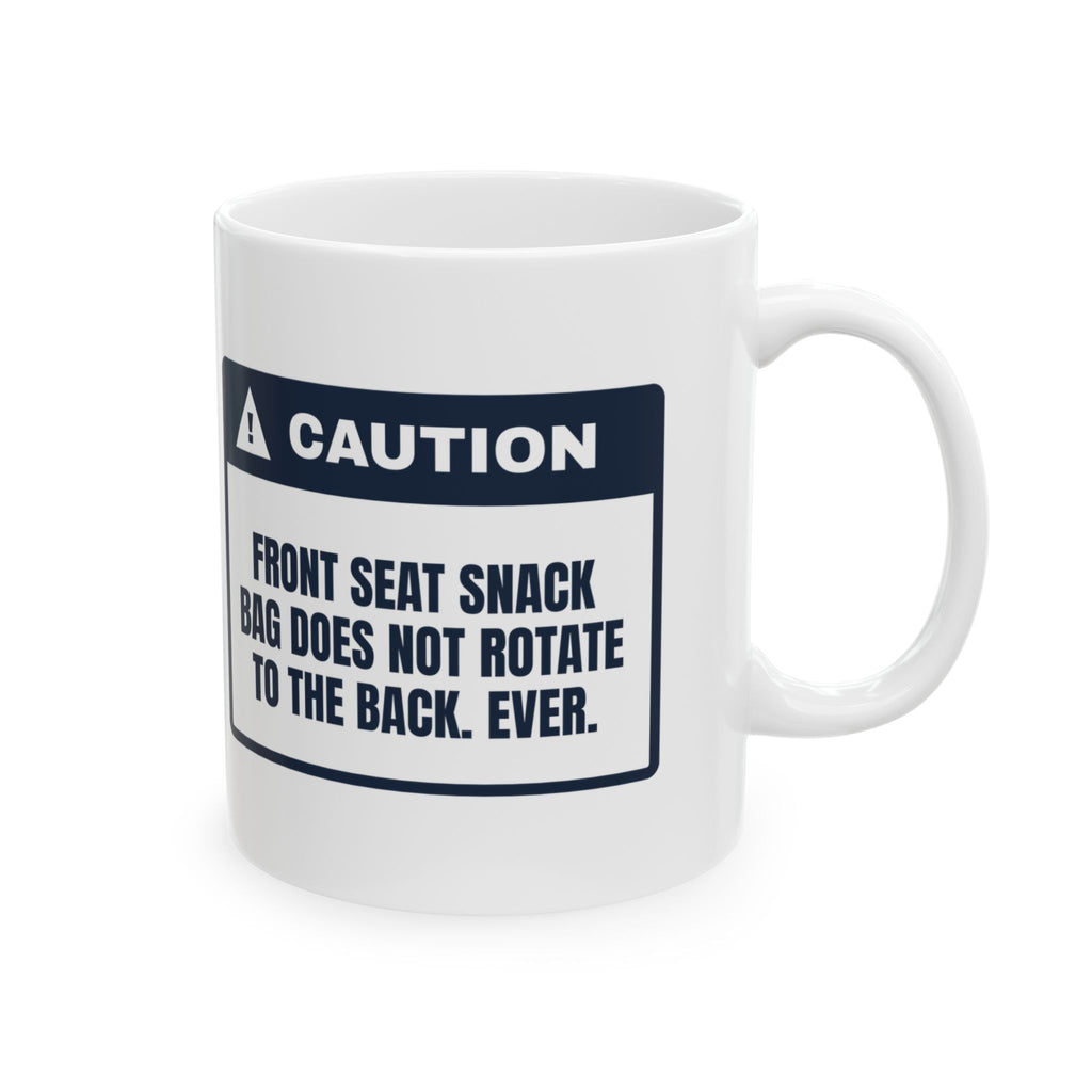 Caution Snack Zone Coffee Mug For Road Trip