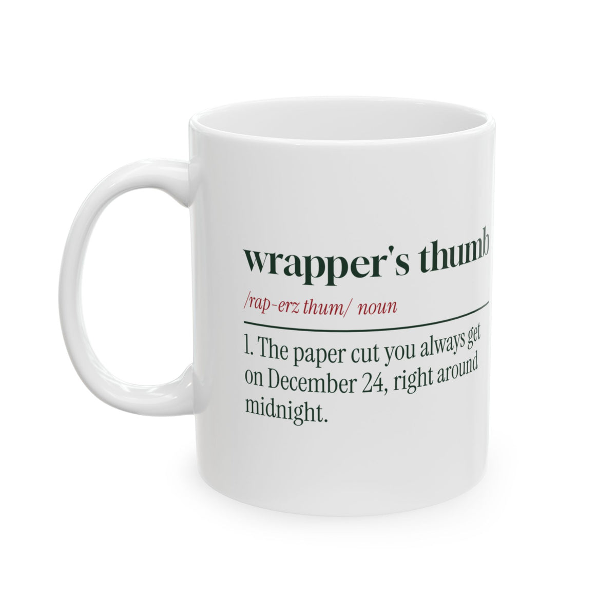 Funny Christmas Wrapping Coffee Mug Wrapper's Thumb Definition