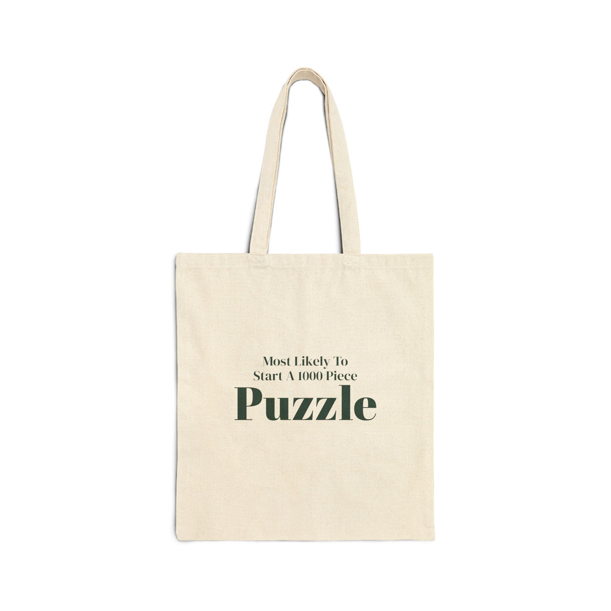 Funny Christmas Tote Bag Most Likely To Start A 1000 Piece Puzzle Family