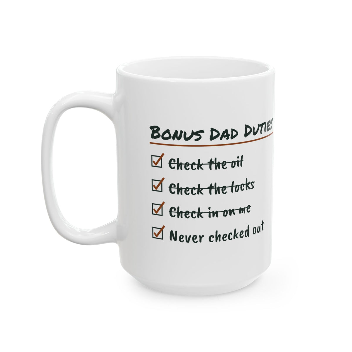 Bonus Dad Duties Coffee Mug Funny Checklist For Stepdads