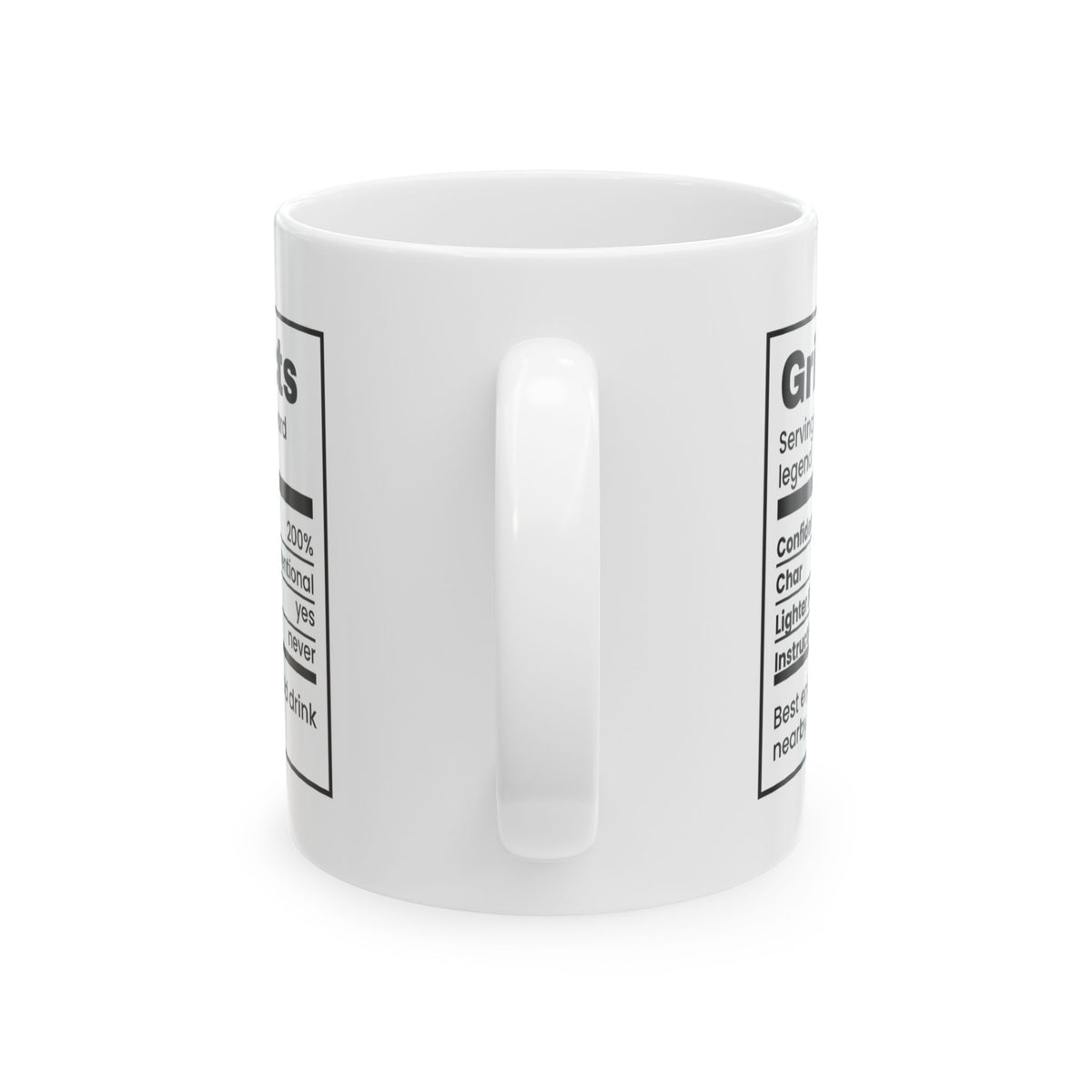 Grill Facts Nutrition Coffee Mug For Dad
