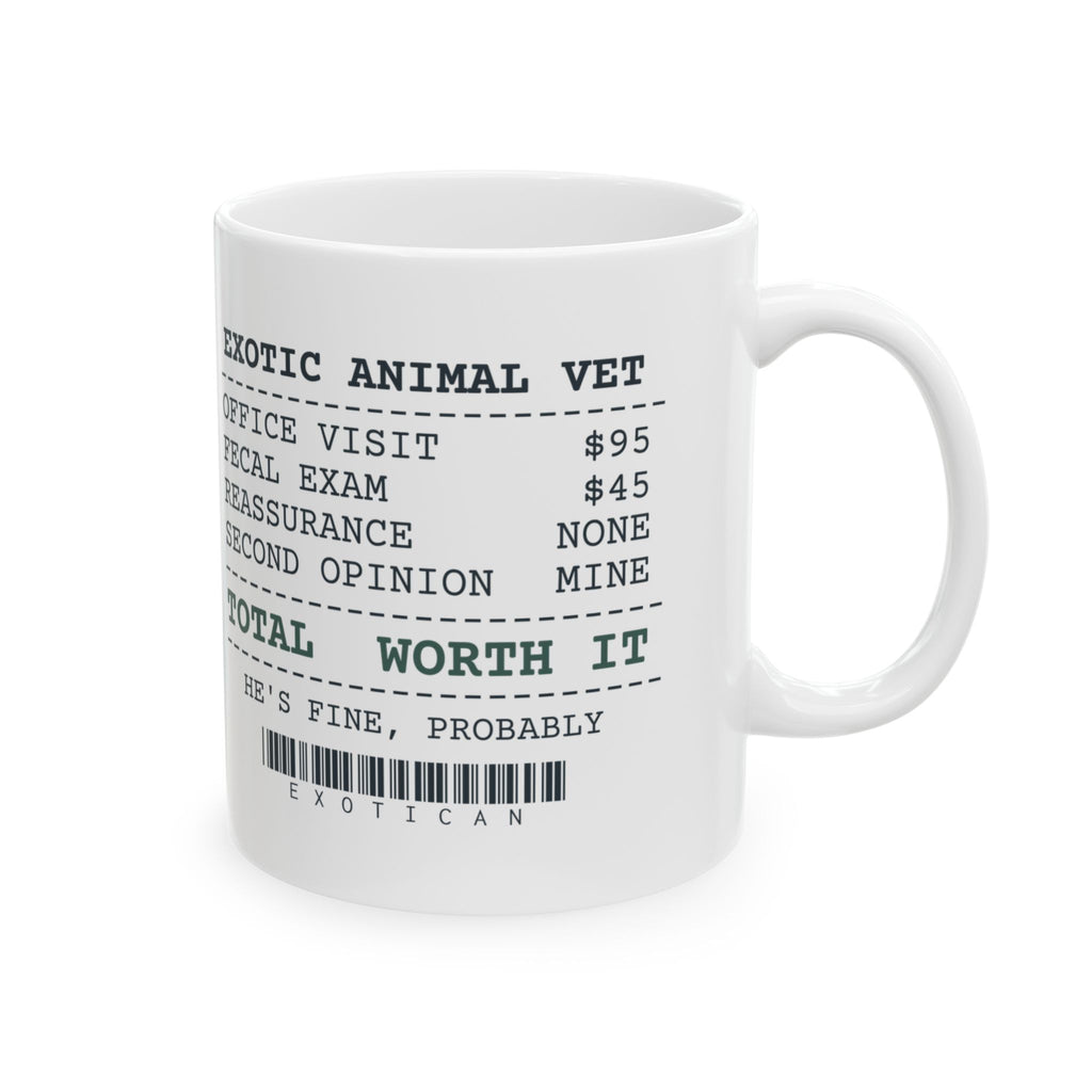 Exotic Vet Receipt Coffee Mug For Reptile Owners