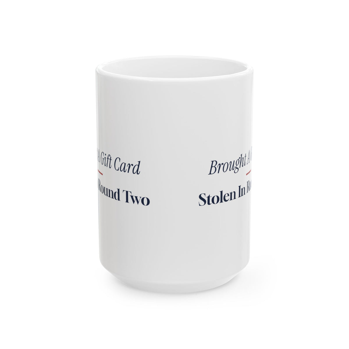Funny White Elephant Coffee Mug Brought A Gift Card Stolen In Round Two
