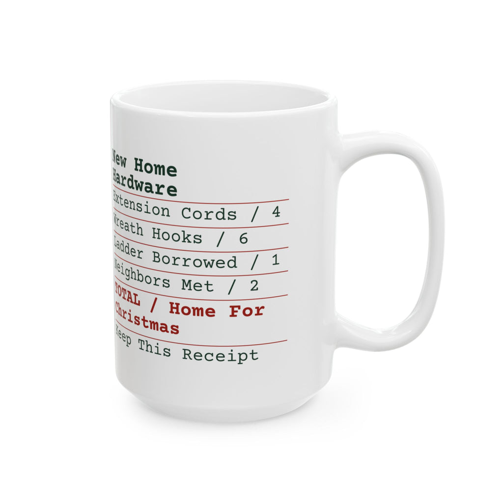 Funny New Home Christmas Coffee Mug Hardware Receipt For Homeowners