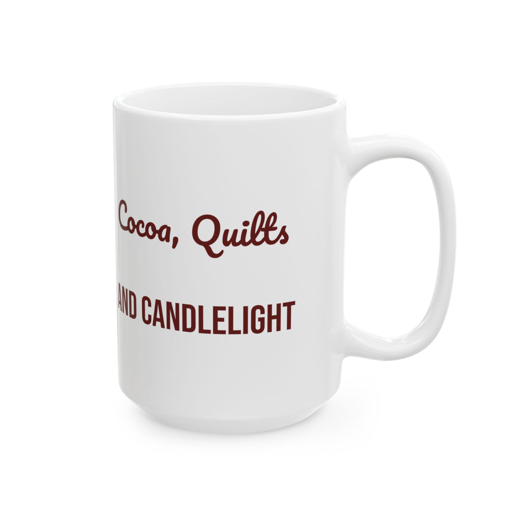 Cozy Christmas Coffee Mug Cocoa Quilts And Candlelight
