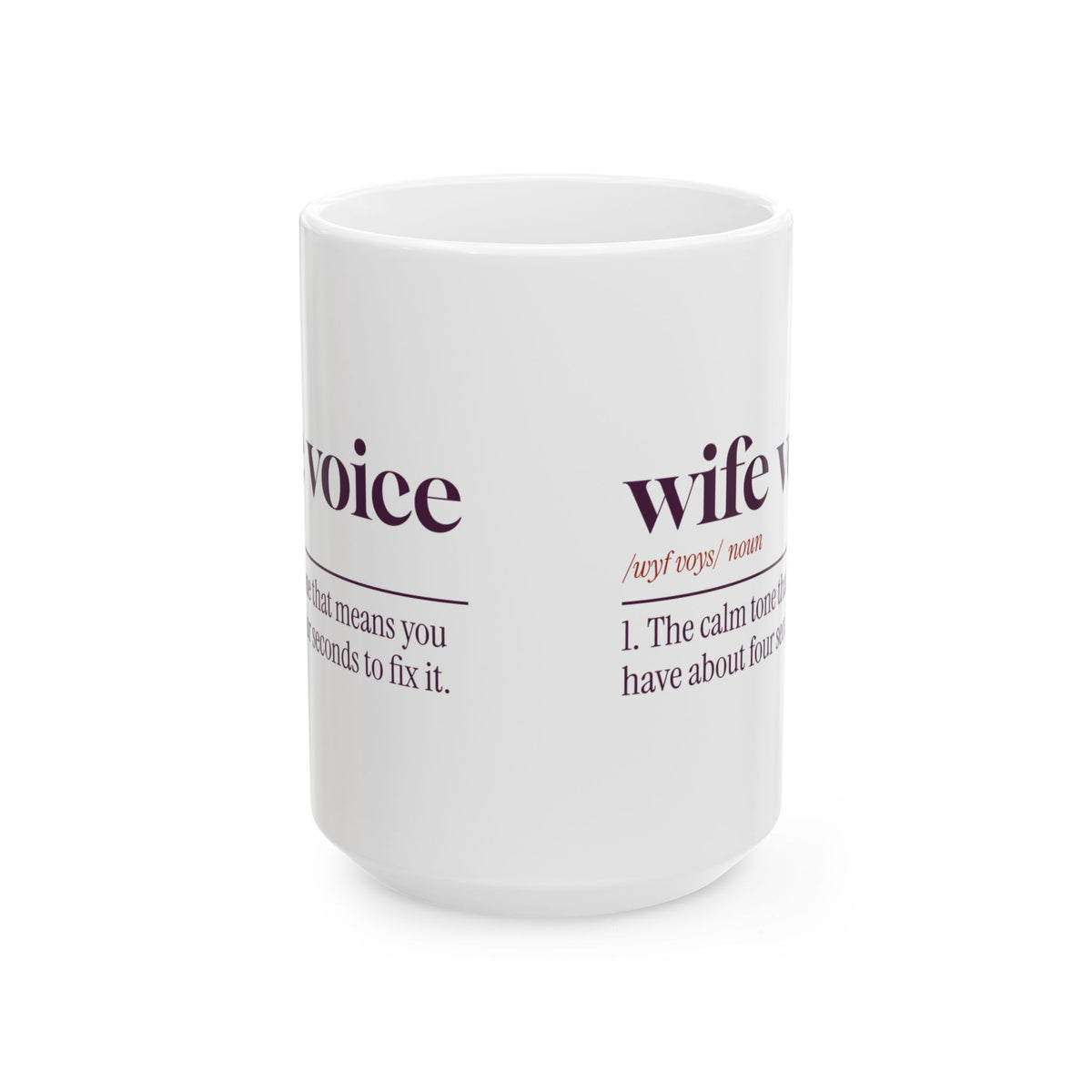 Funny Wife Coffee Mug Wife Voice Dictionary Definition