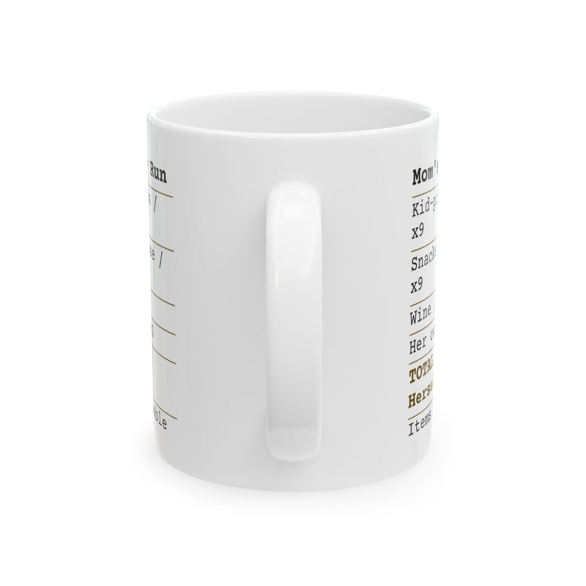 Funny Mom Grocery Receipt Coffee Mug Forgot Herself Again For Mom