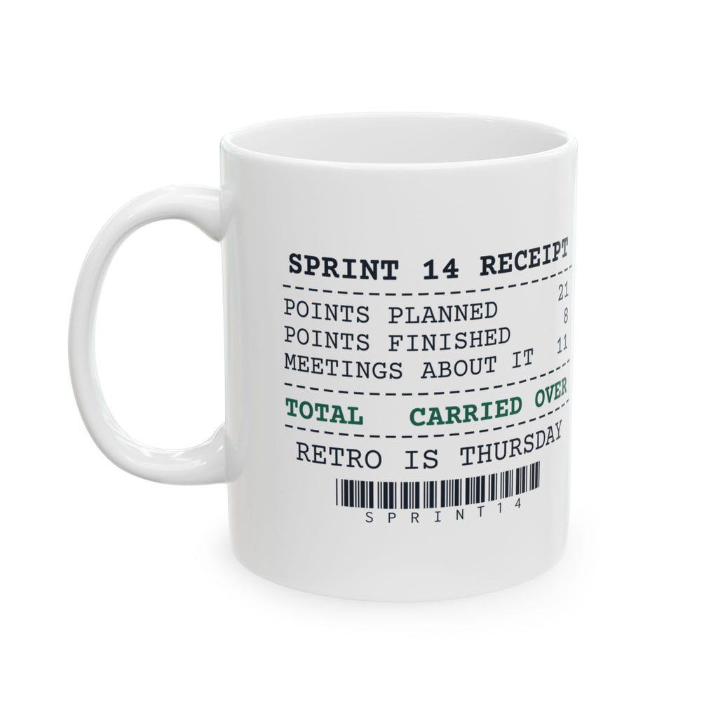 Funny Software Developer Coffee Mug Sprint Points Receipt