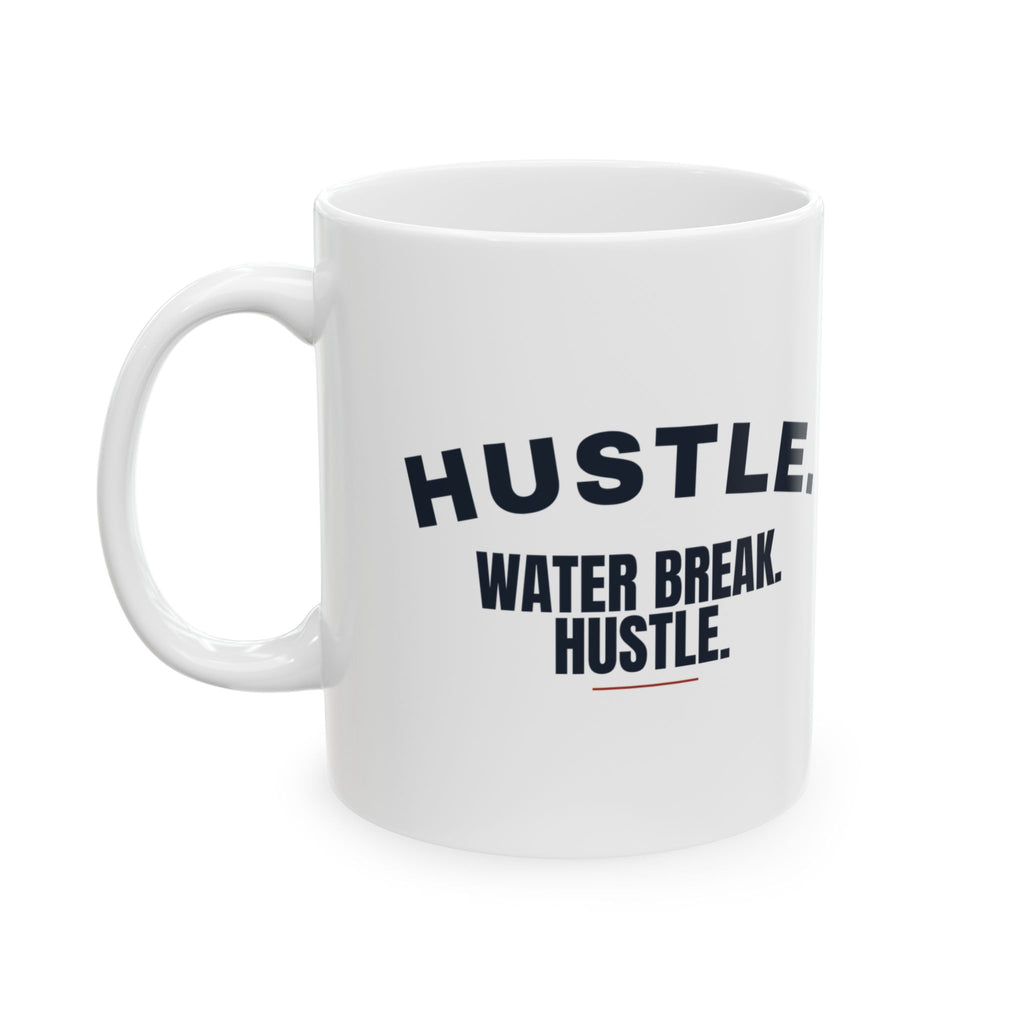 Funny Coach Coffee Mug Hustle Water Break Hustle Retro Arch Design