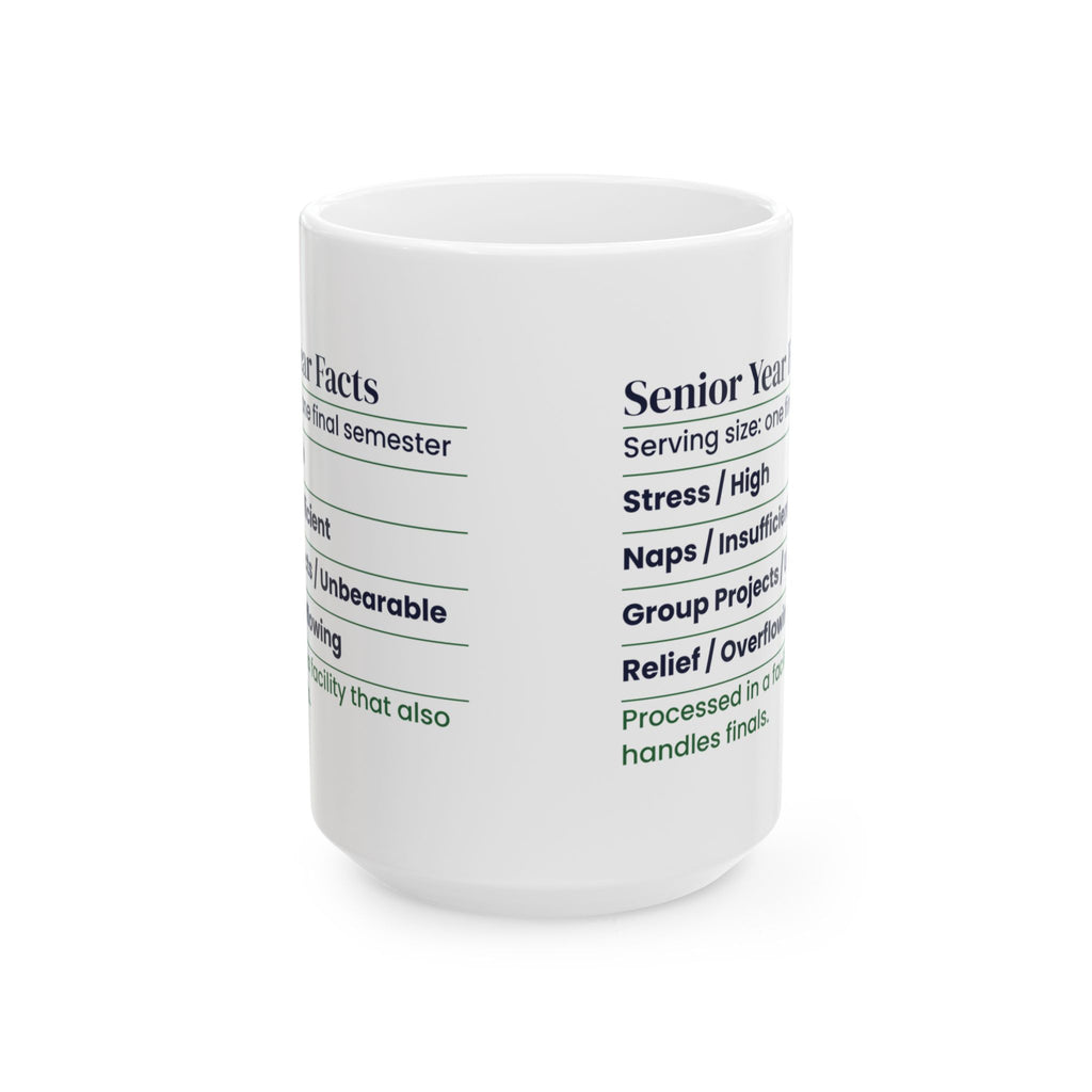Funny Graduate Coffee Mug Senior Year Facts For College Grads