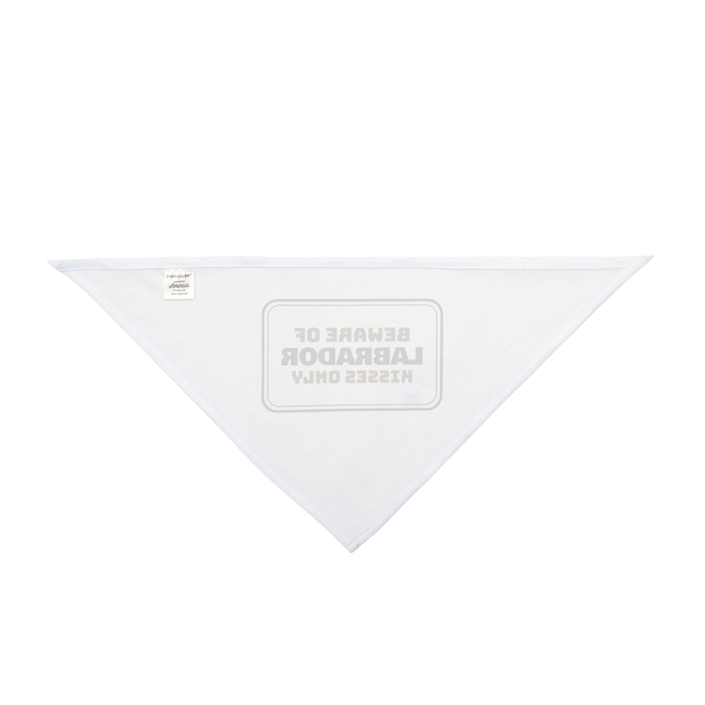 Funny Labrador Sign Dog Bandana Beware Of Kisses For Dog Owners