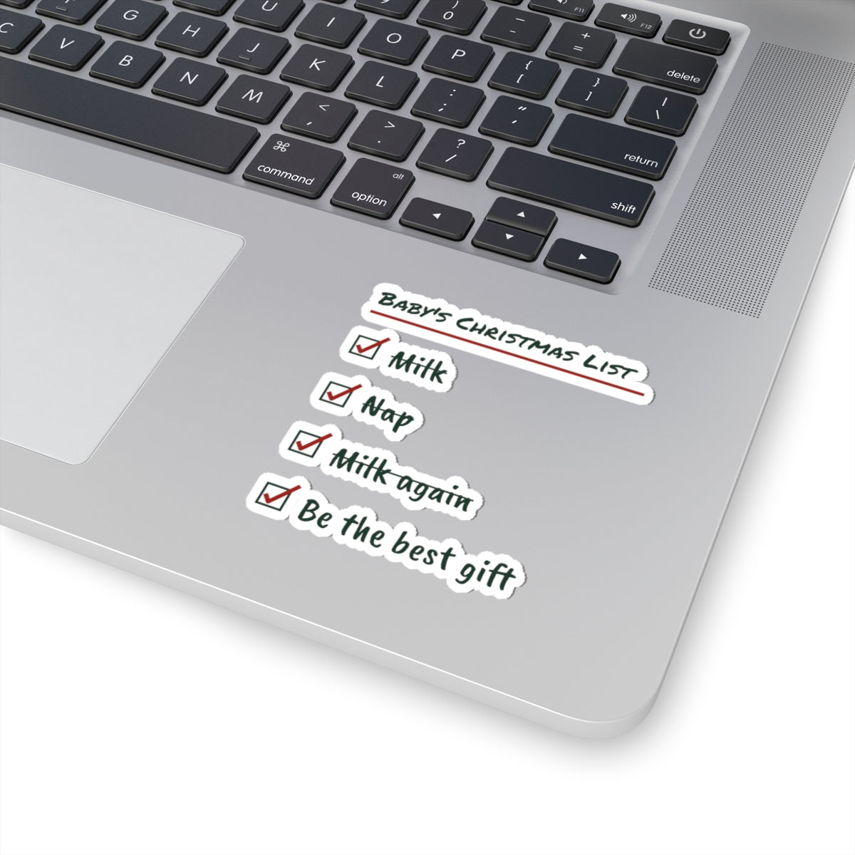 Baby's First Christmas Sticker Baby's Christmas List For New Parents