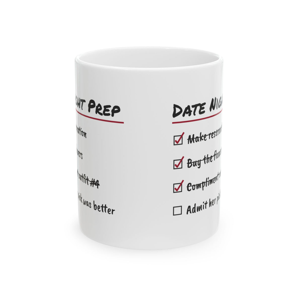 Funny Wife Coffee Mug Date Night Checklist For Wife
