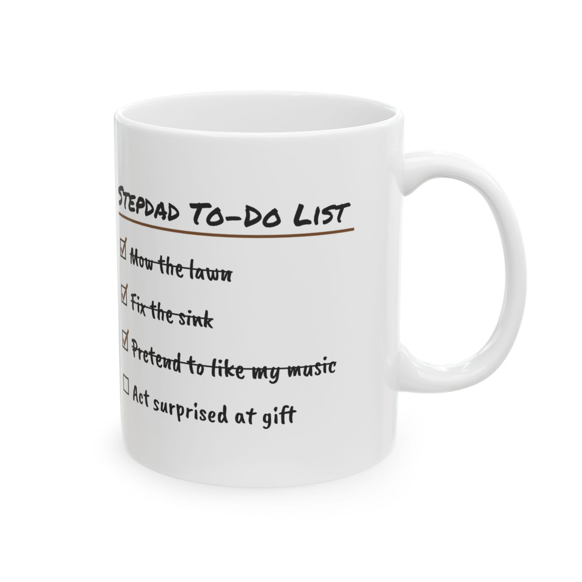 Stepdad Coffee Mug Act Surprised At For Him