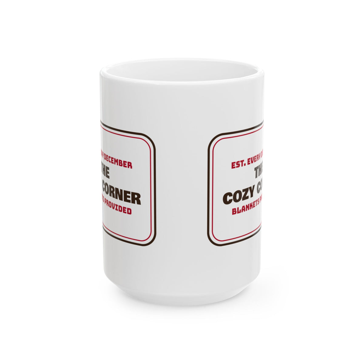 Christmas Coffee Mug The Cozy Corner Blankets Provided