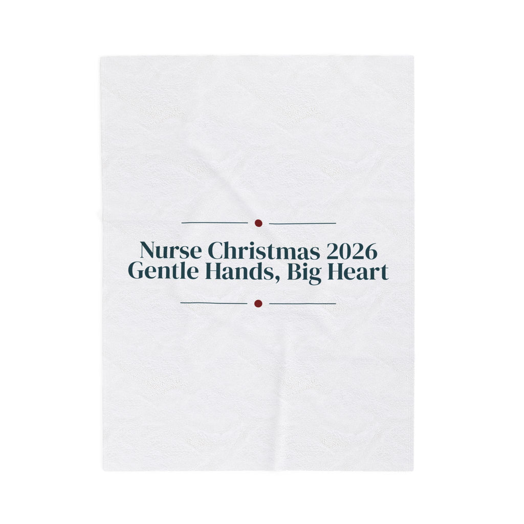 Nurse Christmas Throw Blanket Nurse Christmas 2026 Gentle Hands Big Heart