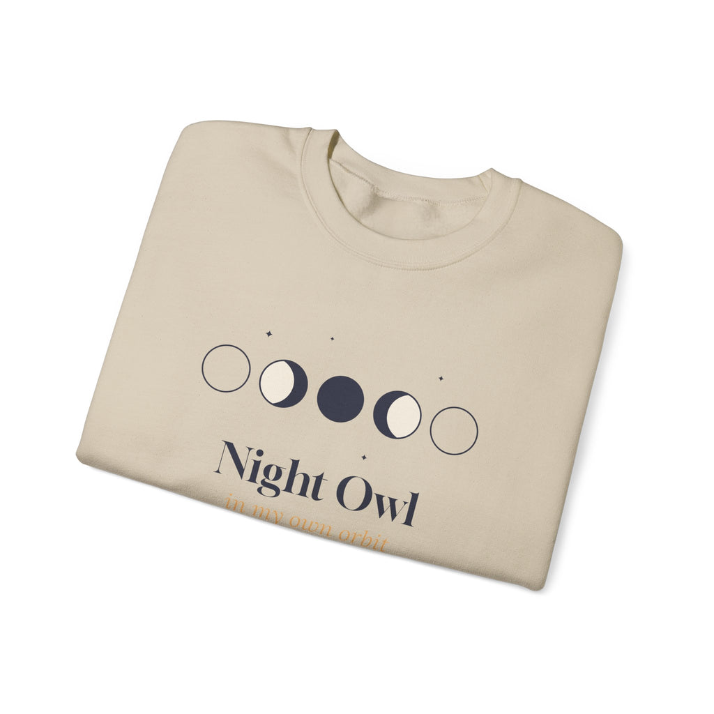 Night Owl Sweatshirt In My Own Orbit Moon Phases